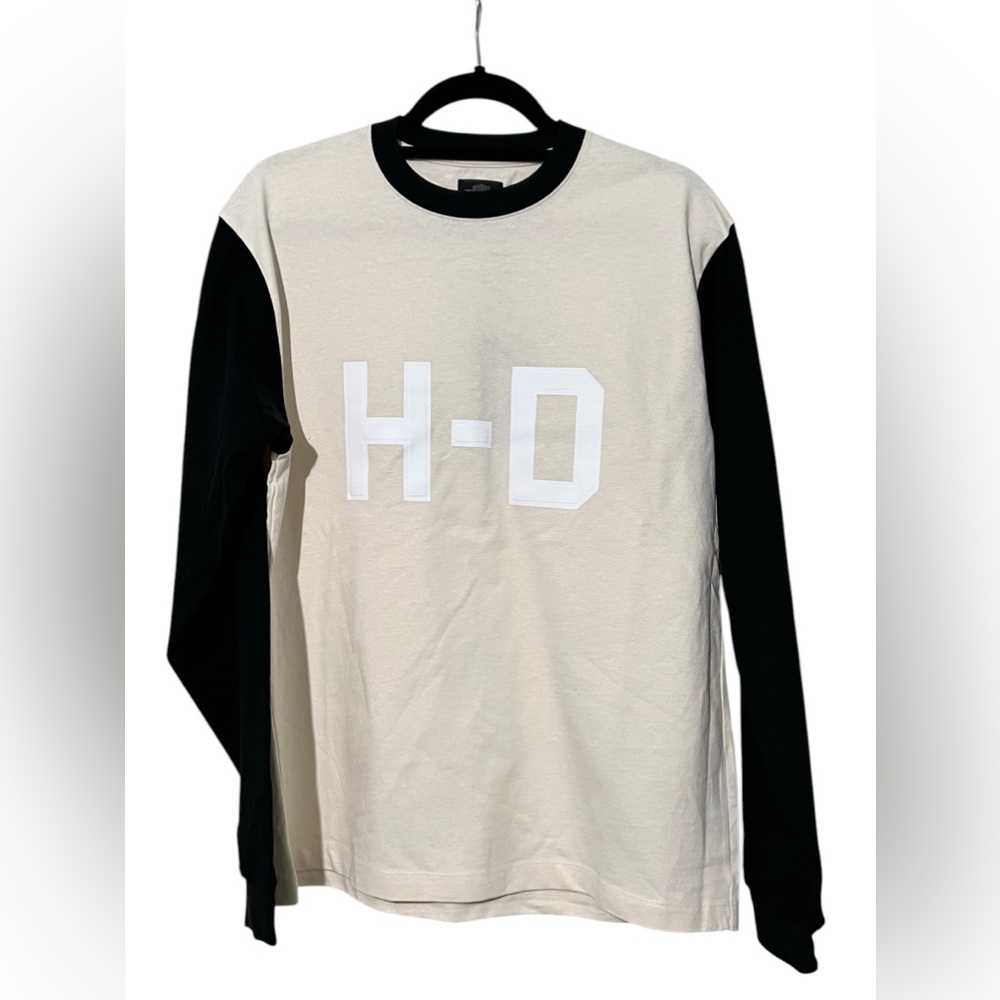 Harley-Davidson Black and Cream Long Sleeve Tee
